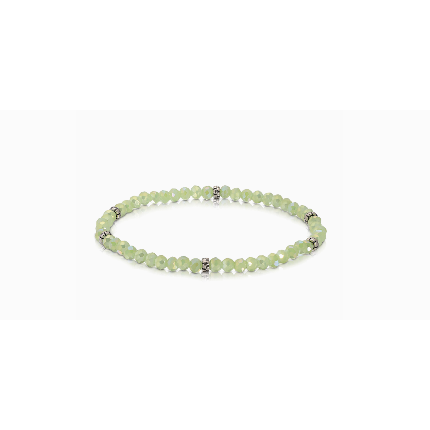 My Fun Colors My Fun Colors Mini Crystal Bracelet Jade Silver Accent