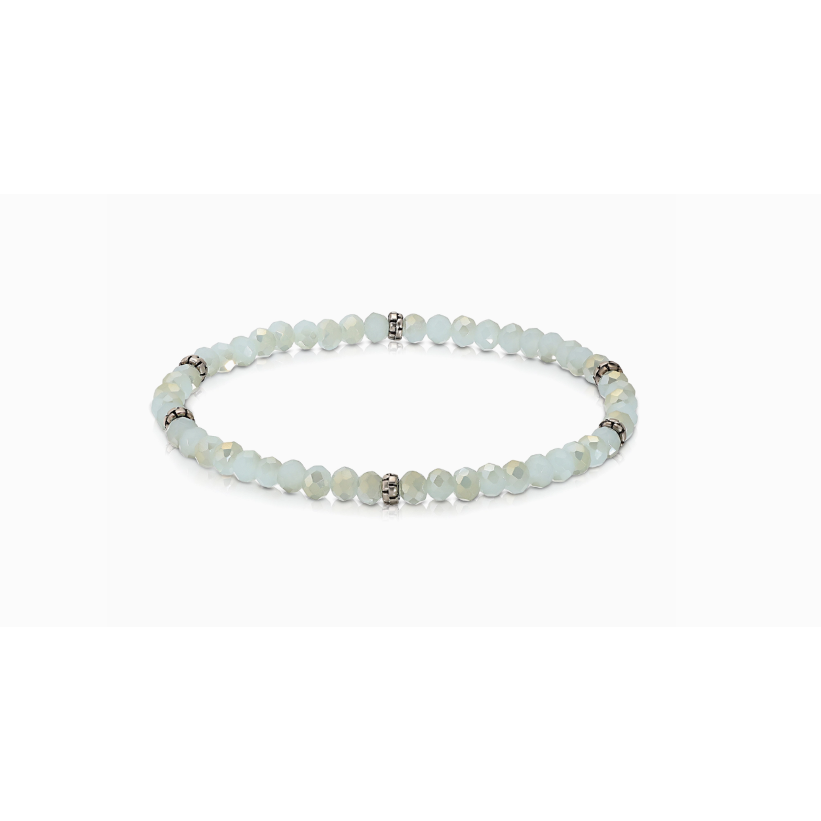 My Fun Colors My Fun Colors Mini Crystal Bracelet Powder Blue Silver Accent