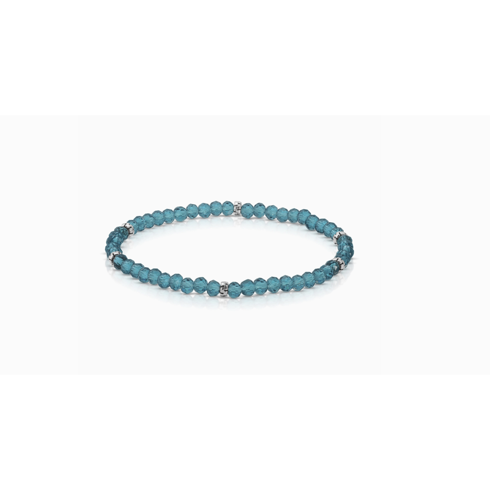 My Fun Colors My Fun Colors Mini Crystal Bracelet Peacock Silver Accent