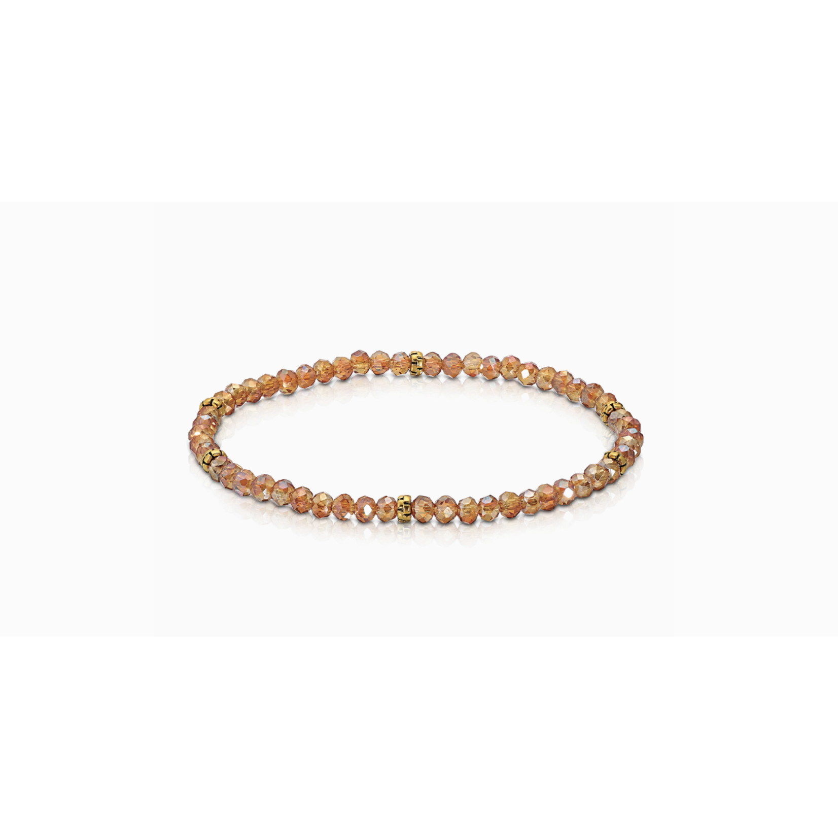 My Fun Colors My Fun Colors Mini Crystal Bracelet Apricot Gold Accent