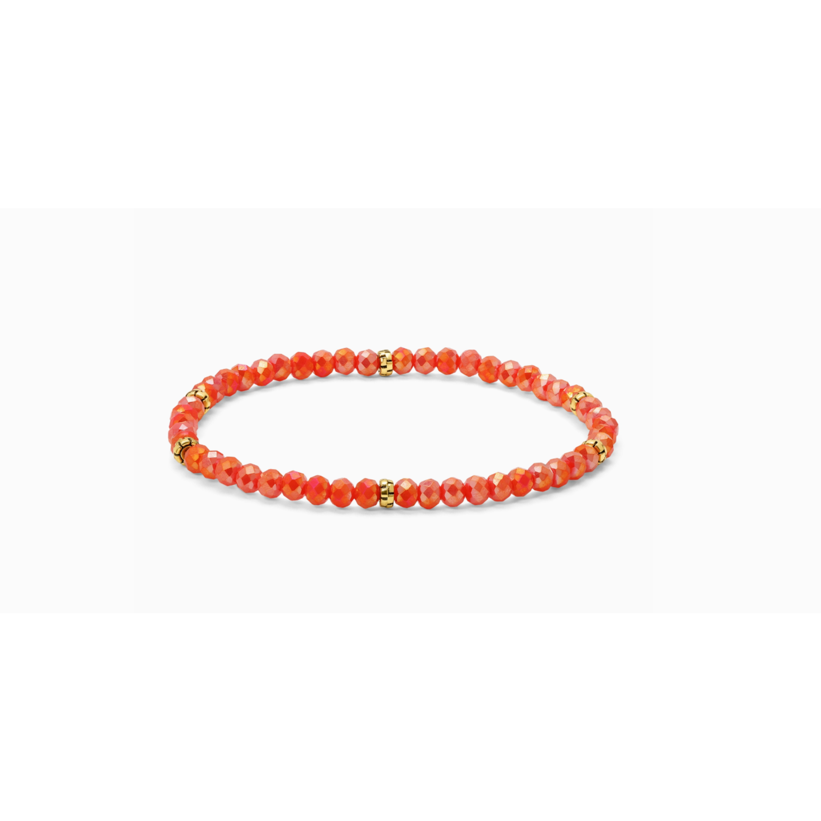 My Fun Colors My Fun Colors Mini Crystal Bracelet Bright Coral Gold Accent