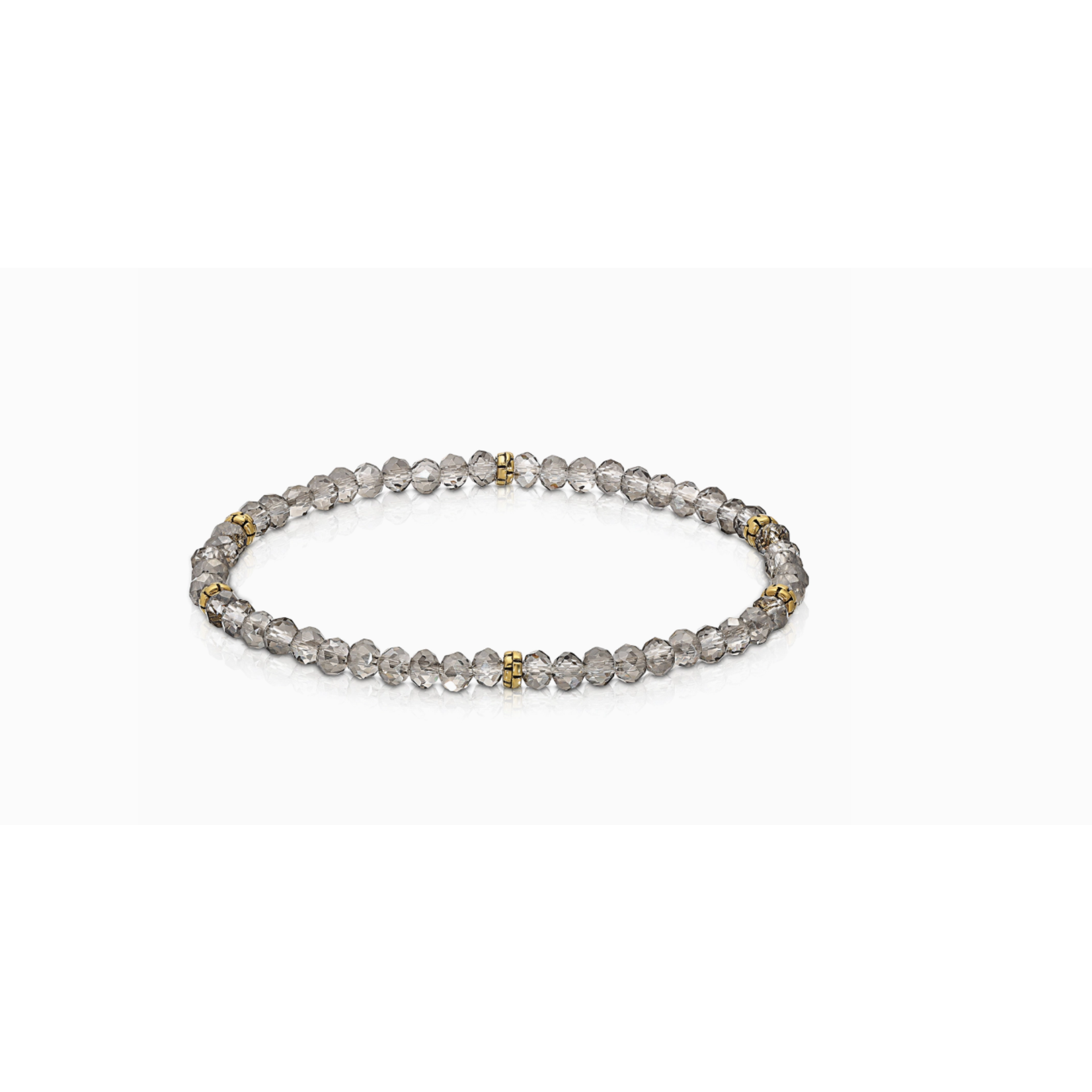 My Fun Colors My Fun Colors Mini Crystal Bracelet Black Diamond Gold Accent