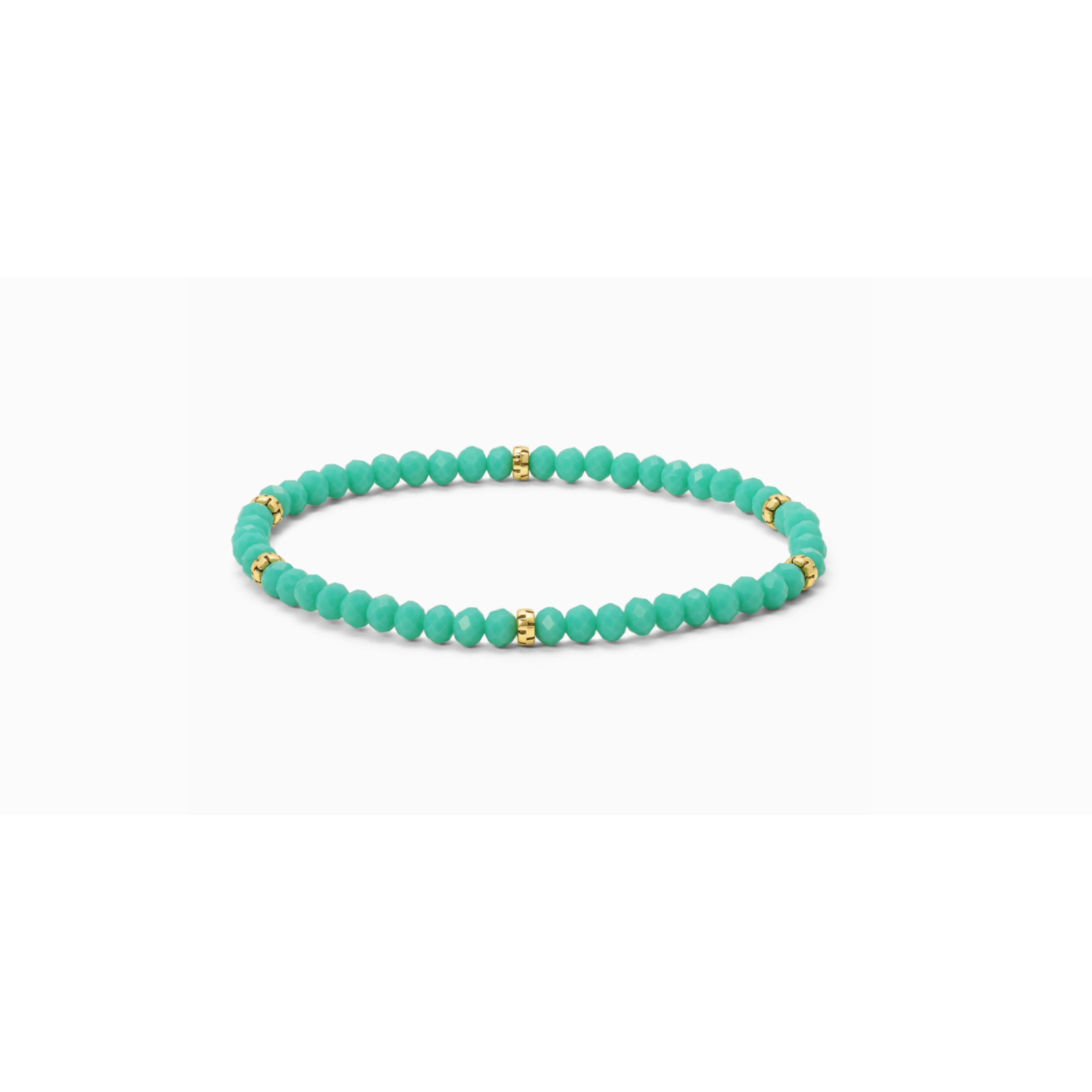 My Fun Colors My Fun Colors Mini Crystal Bracelet Turqoise Gold Accent