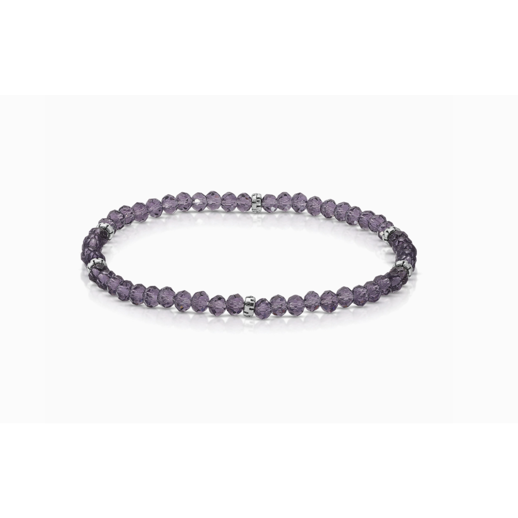 My Fun Colors My Fun Colors Mini Crystal Bracelet Amethyst Silver Accent