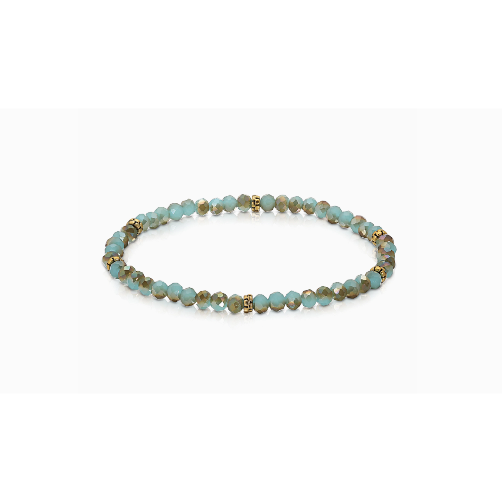 My Fun Colors My Fun Colors Mini Crystal Bracelet Sand & Sea Gold Accent