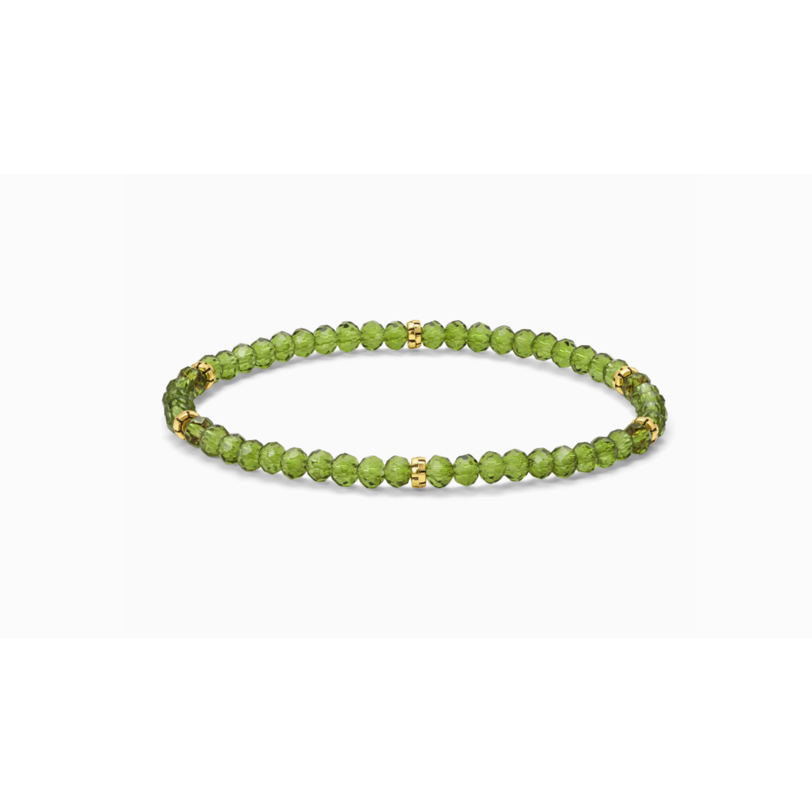 My Fun Colors My Fun Colors Mini Crystal Bracelet Peridot Gold Accent