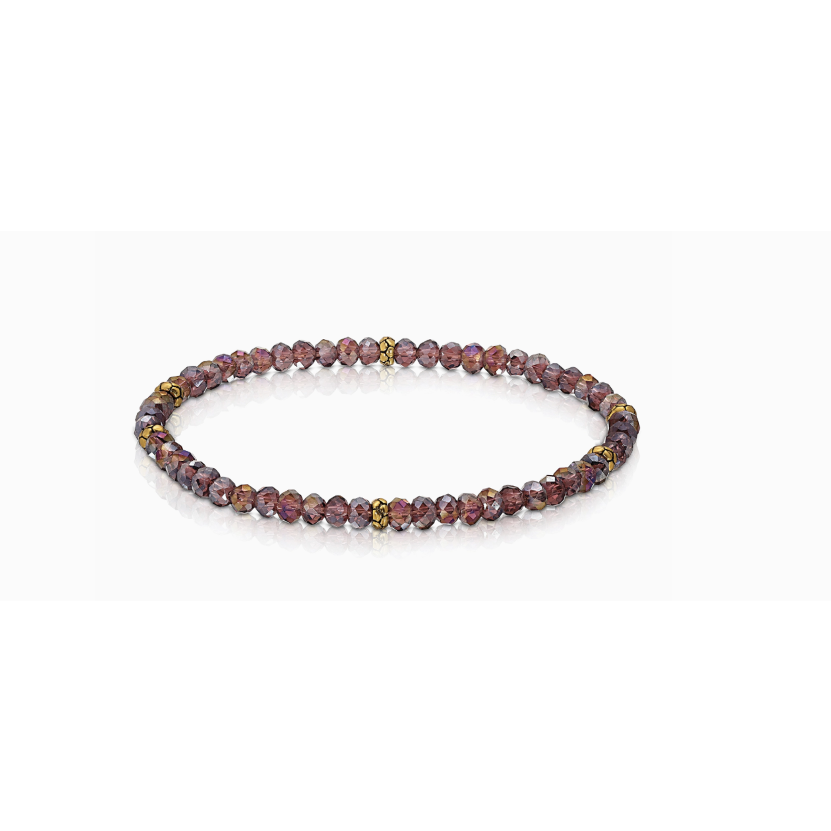 My Fun Colors My Fun Colors Mini Crystal Bracelet Plum Gold Accent