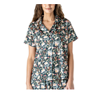 Hello Mello Hello Mello So Lovely Satin Pajama Top Petal to the Metal