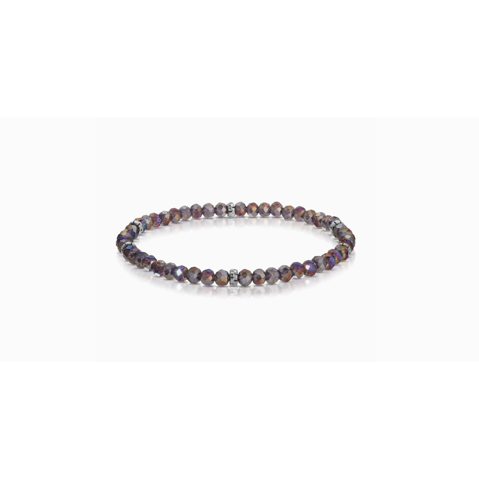 My Fun Colors My Fun Colors Mini Crystal Bracelet Amethyst Gold Silver Accent