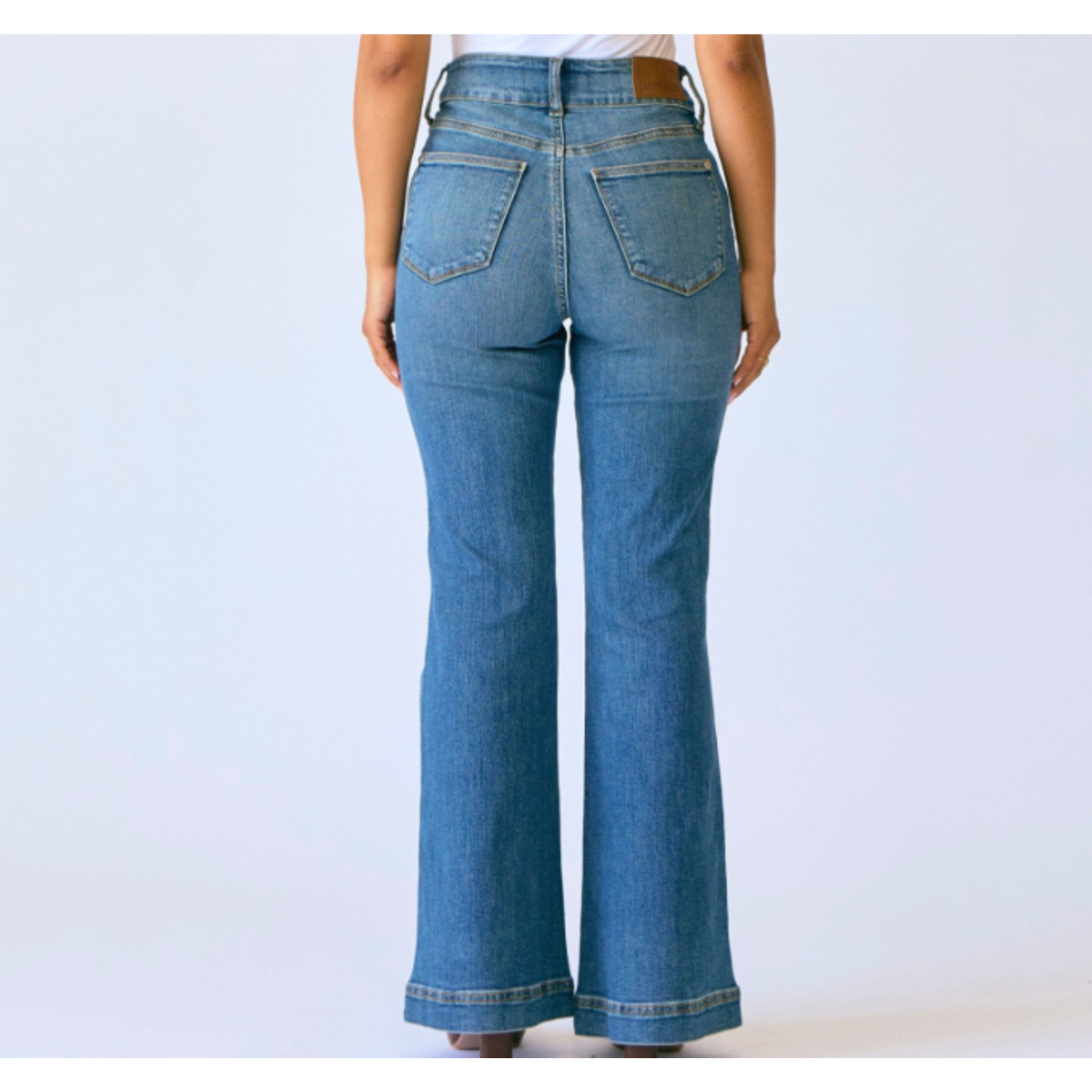 Judy Blue Judy Blue HW Petite Flare Tummy Control Double Button 881018