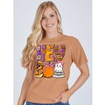 Simply Southern Simply Southern Short Sleeve Hey Boo T-Shirt Chestnut