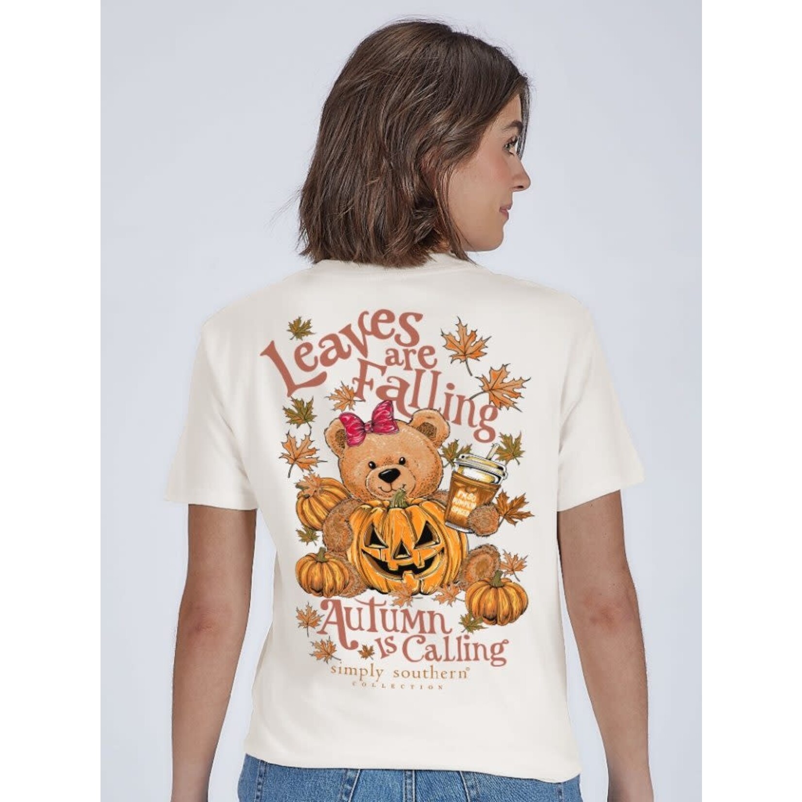 Simply Southern Simply Southern Short Sleeve Teddy Fall T-Shirt Linen