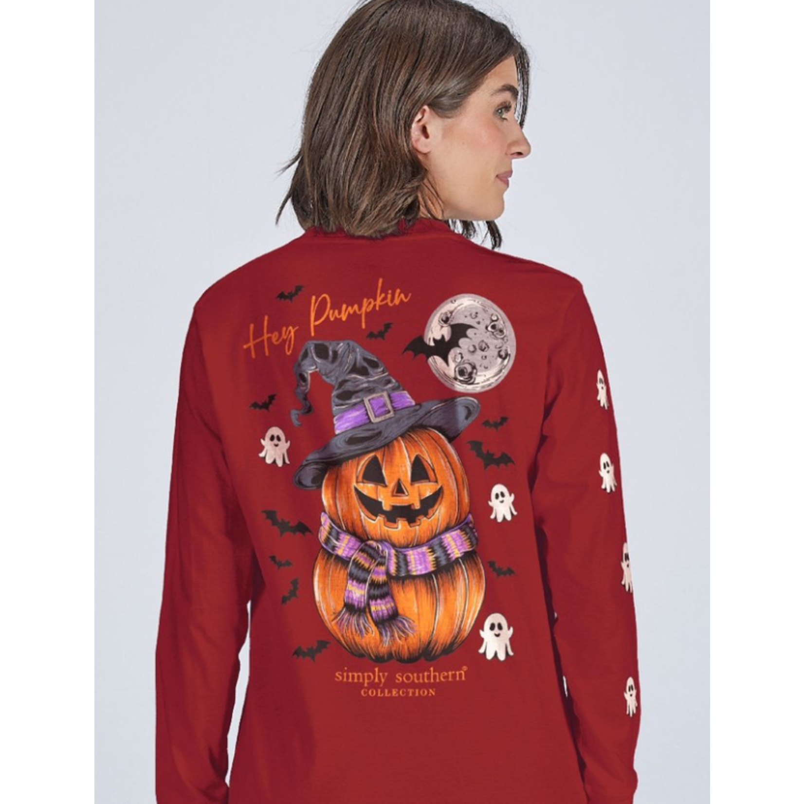 Simply Southern Simply Southern Long Sleeve Tee Pumpkin Carmine