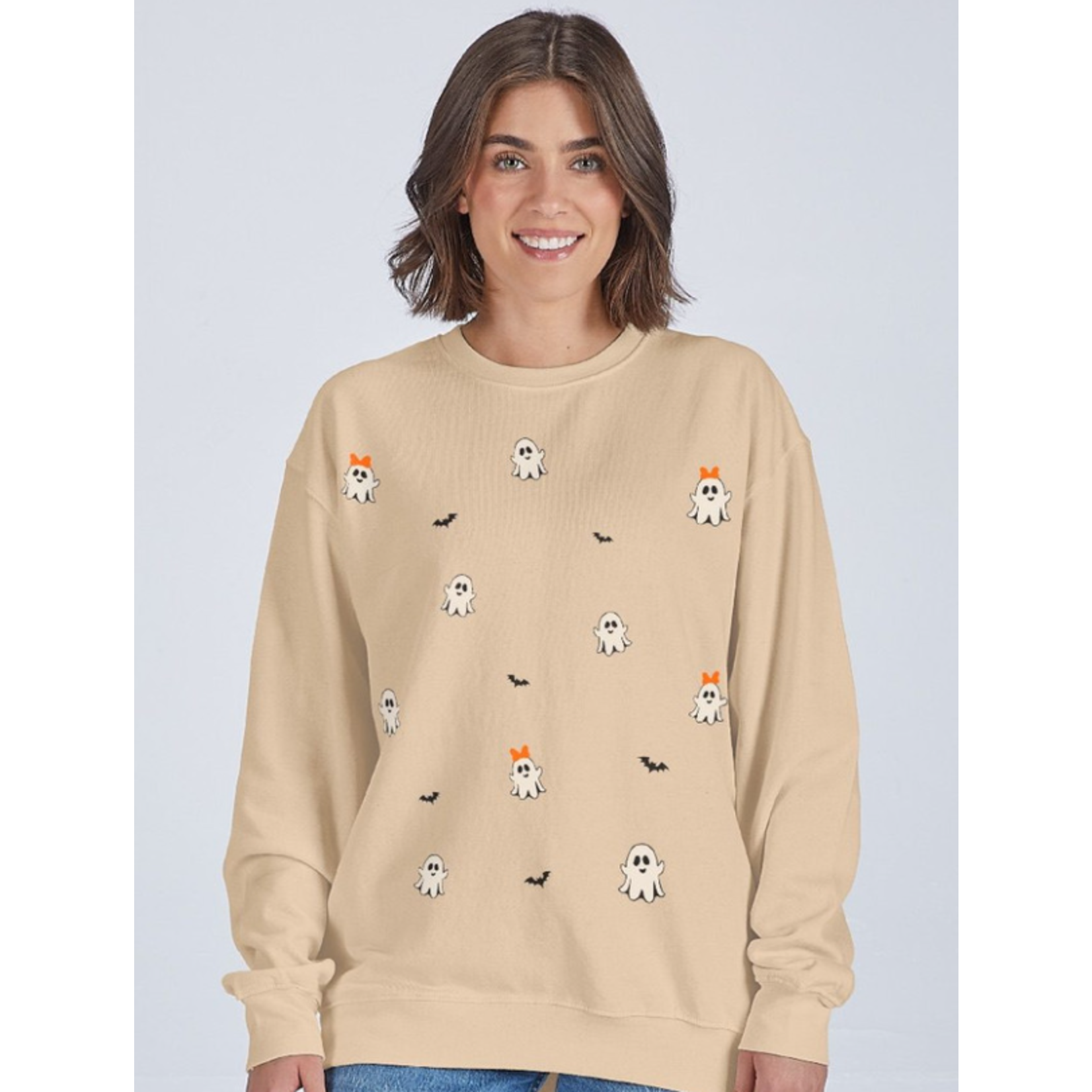 Simply Southern Simply Southern Long Sleeve Crewneck Ghost Sand