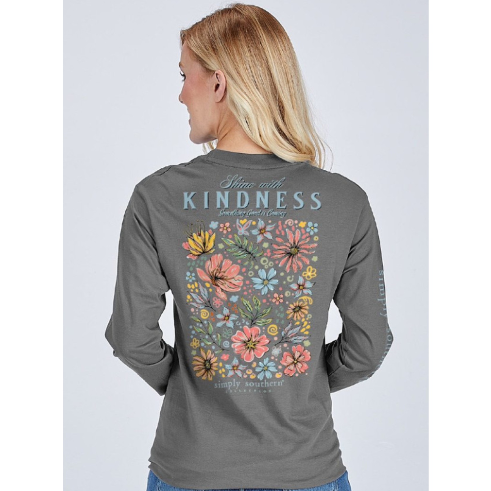 Simply Southern Simply Southern Long Sleeve Tee Shine Dark Heather