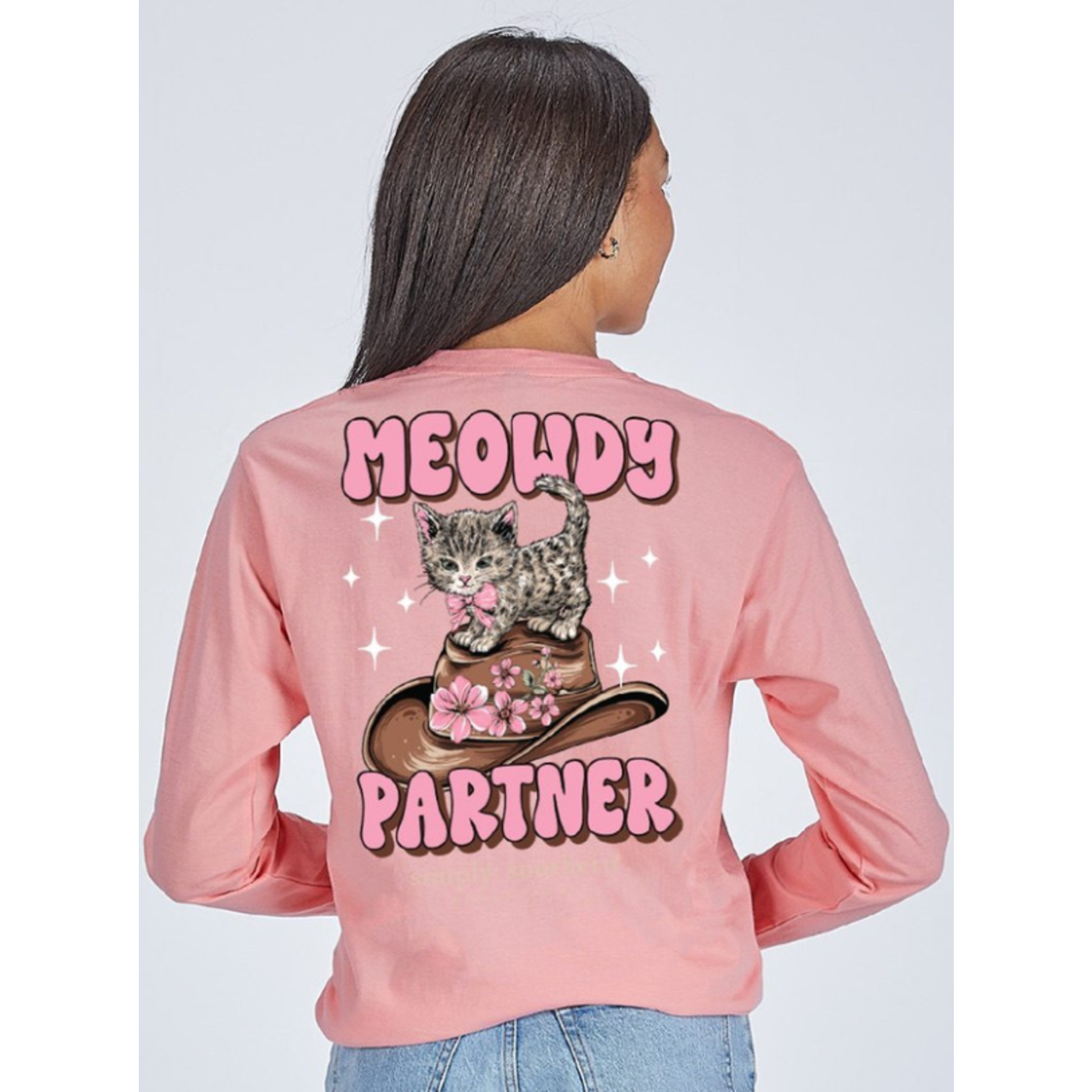 Simply Southern Simply Southern Long Sleeve Tee Meow Tearose