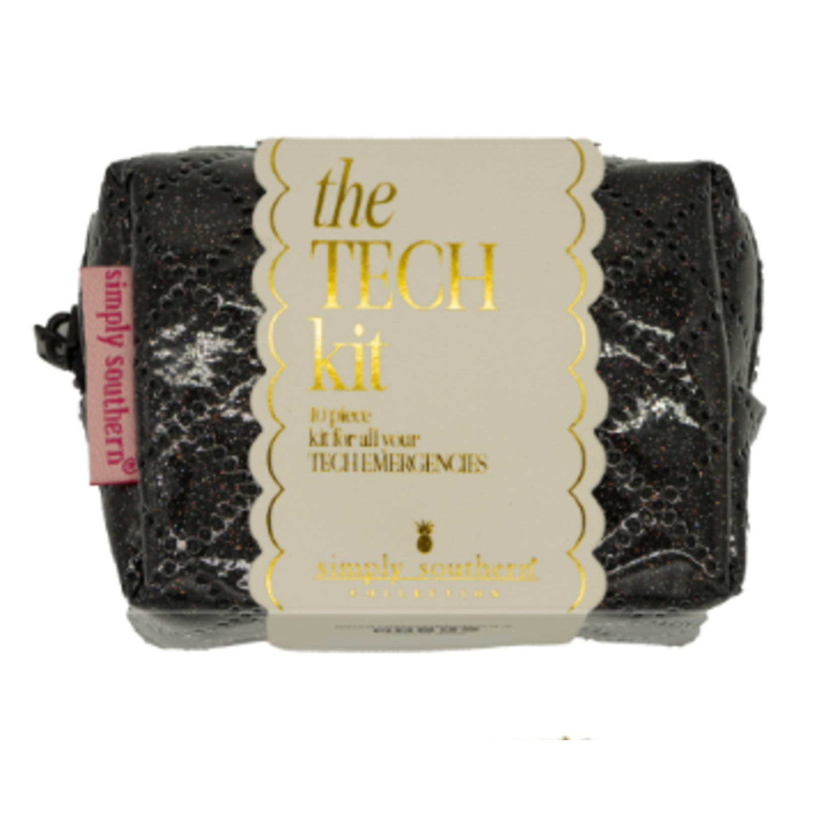 Simply Southern Simply Southern Mini Tech Bag Kit Black Glitter