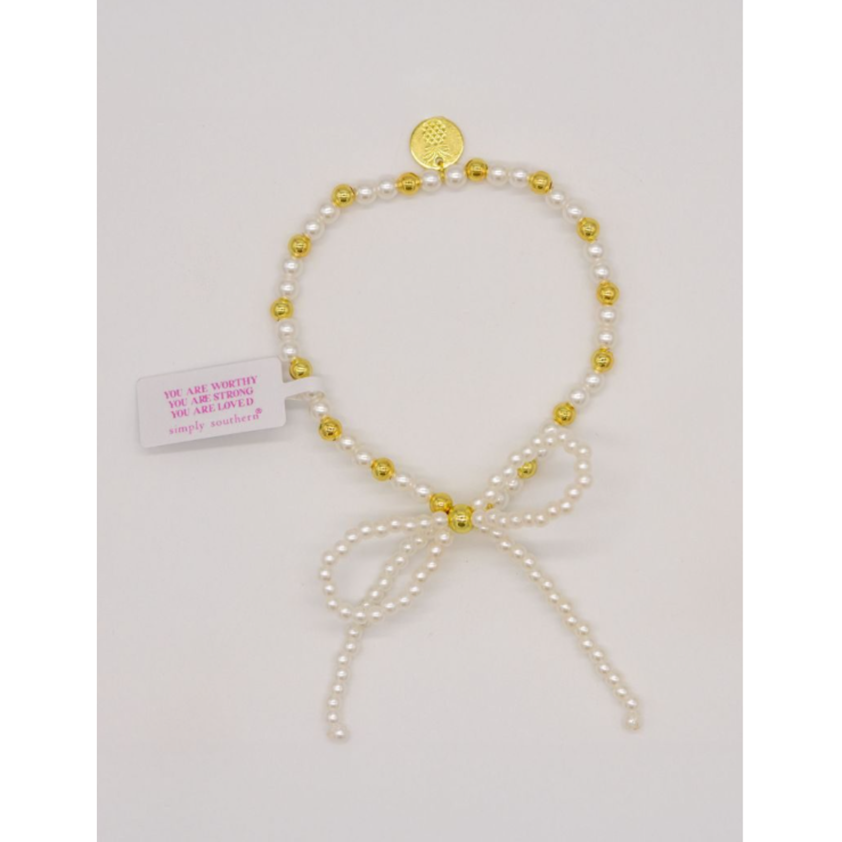 Simply Southern Simply Southern Gold Bracelet Pearl 5