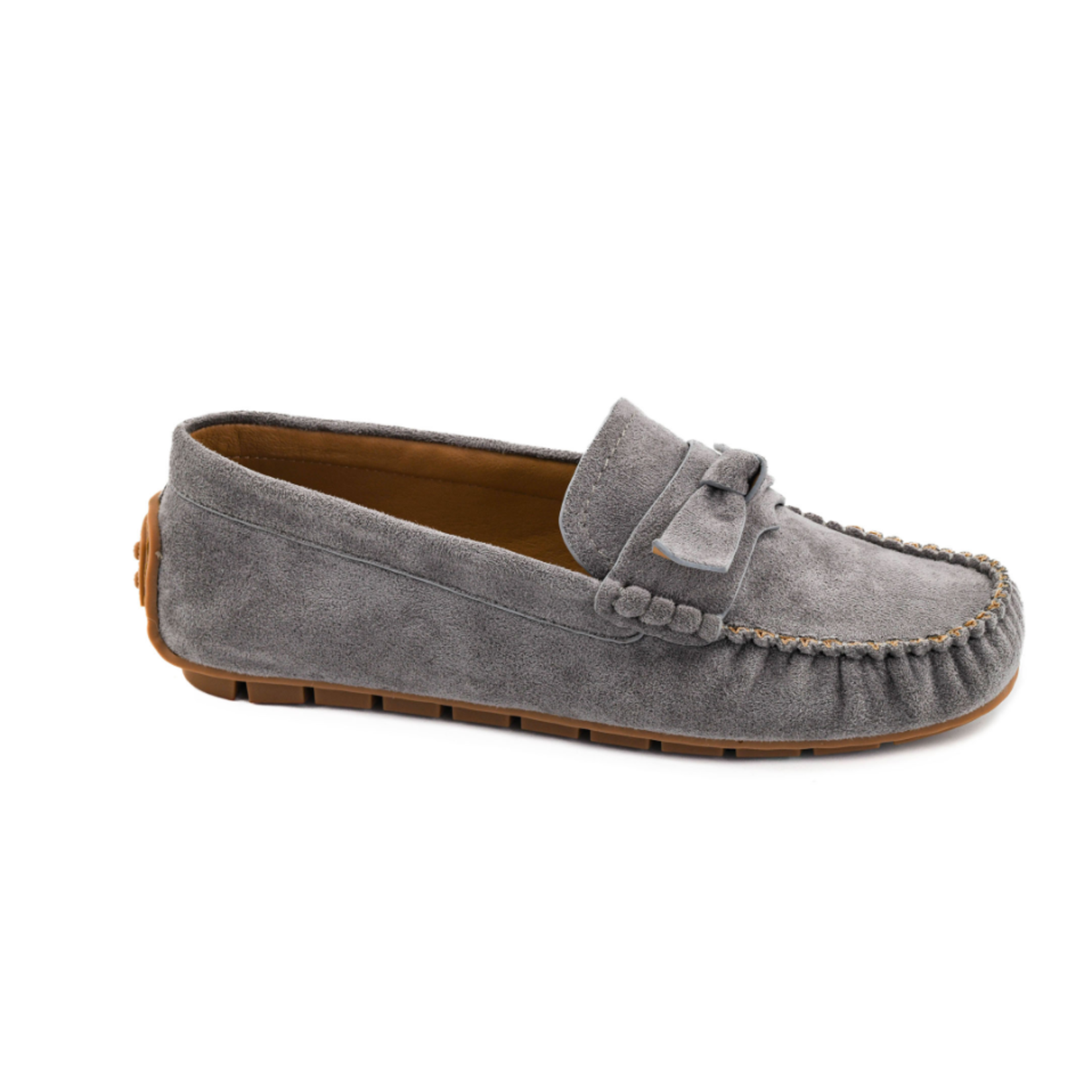 Corkys Corky's Driving Miss Daisy Loafers Grey Faux Suede