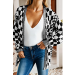 Little Daisy Closet Little Daisy Closet Checkered Open Front Cardigan Black