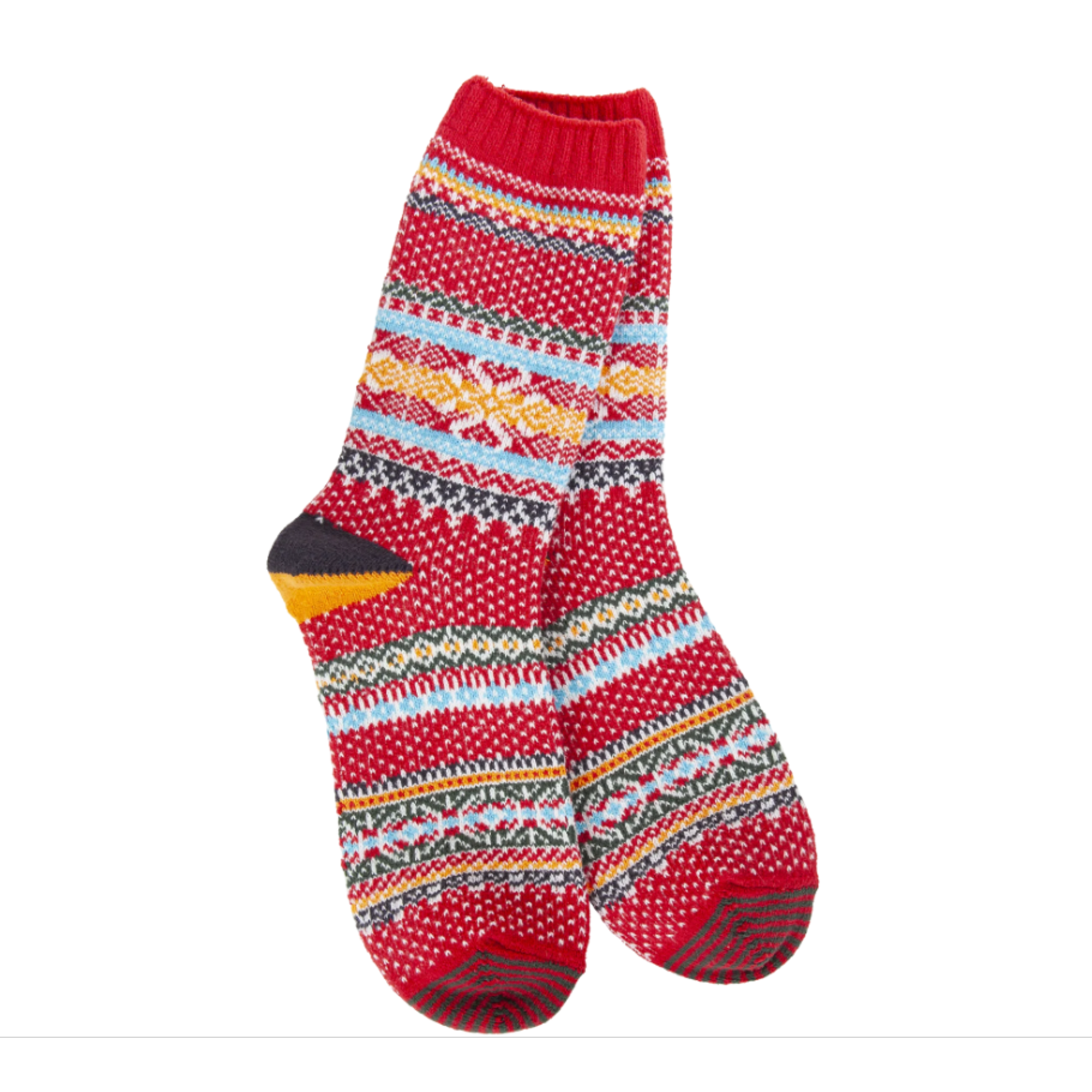 World's Softest World's Softest Socks Holiday Seasonal Crew Red Multi