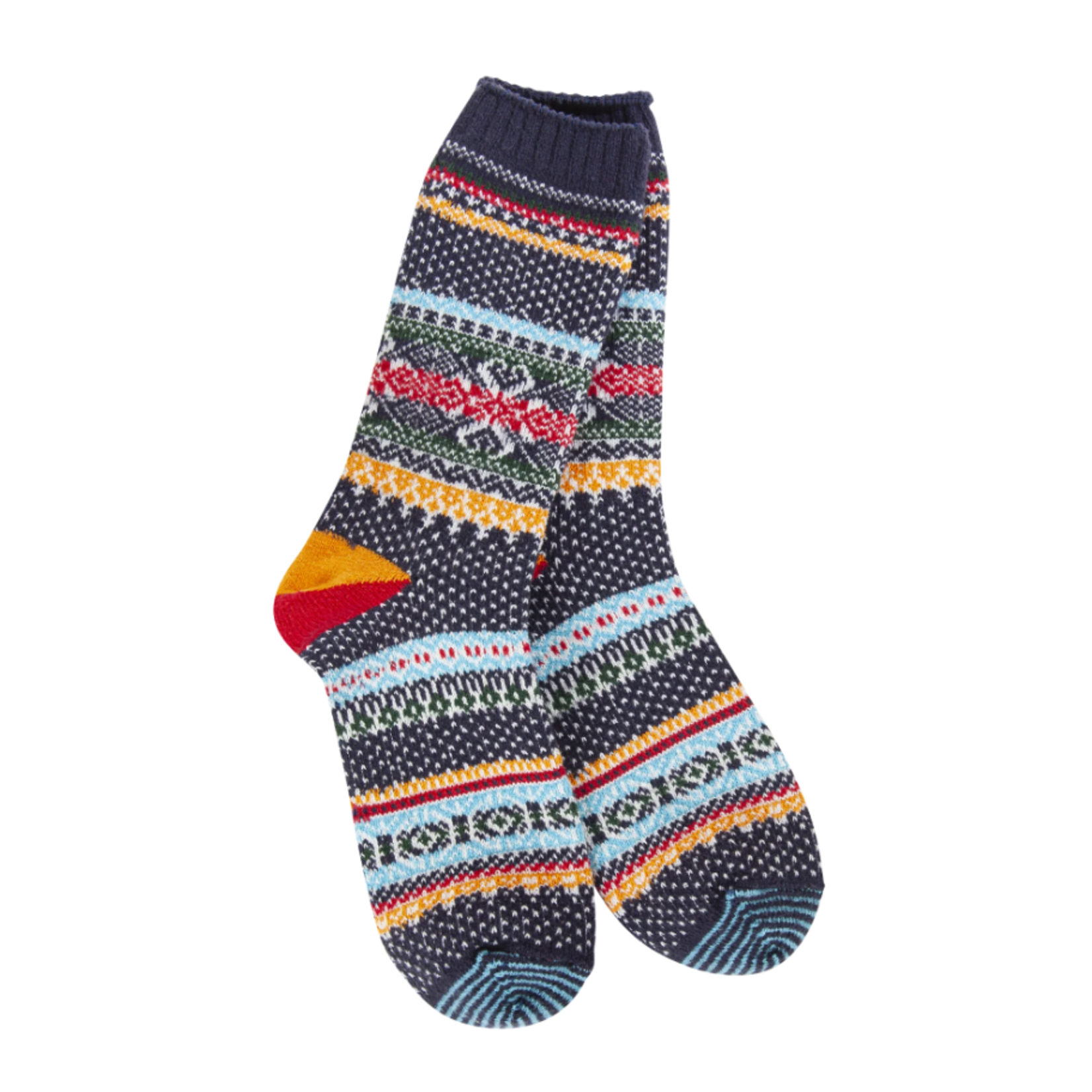 World's Softest World's Softest Socks Holiday Seasonal Crew Navy Multi