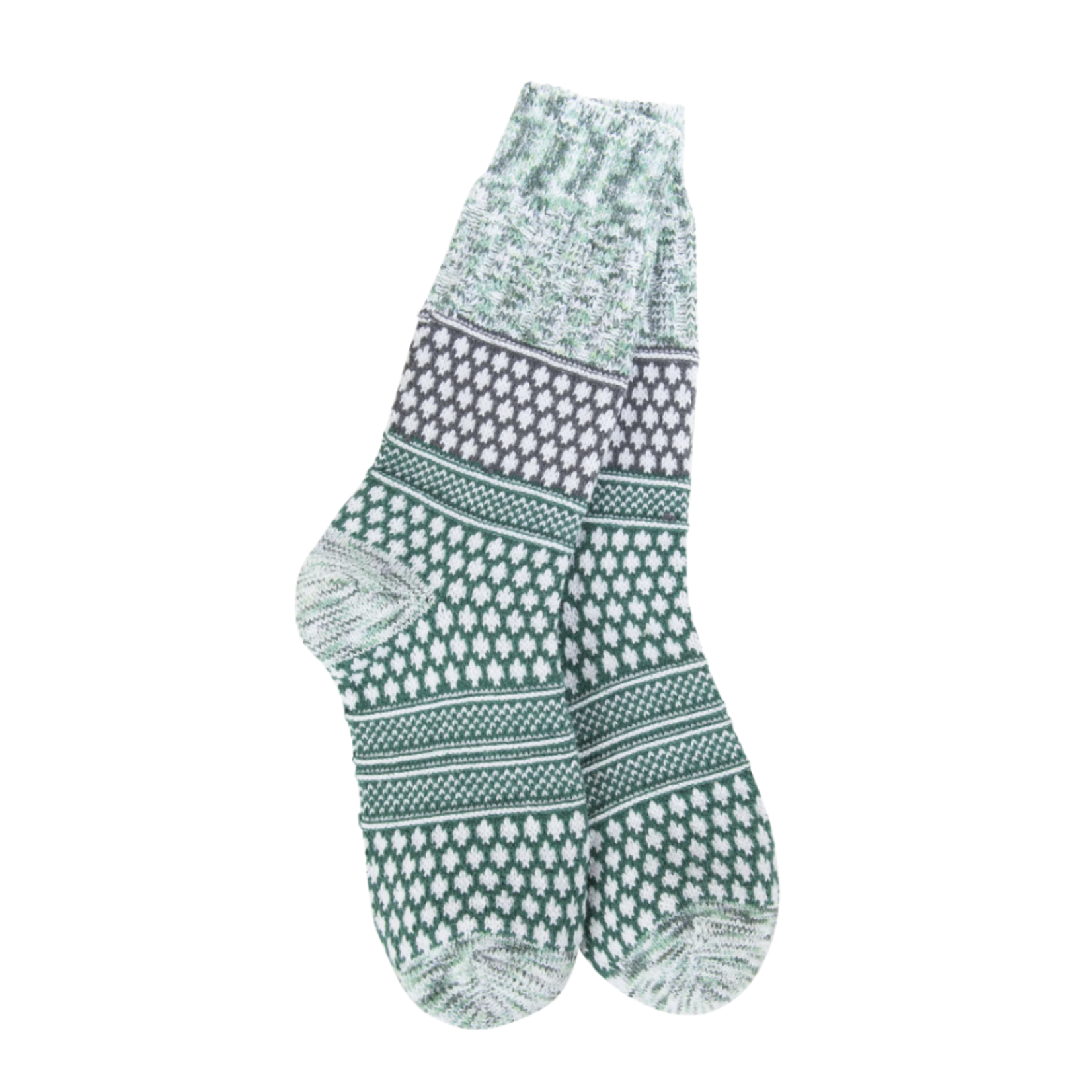 World's Softest World's Softest Socks Holiday Textured Crew Spruce Multi