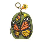 Chala Chala 638 Mini Coin Purse Keychain Monarch Butterfly