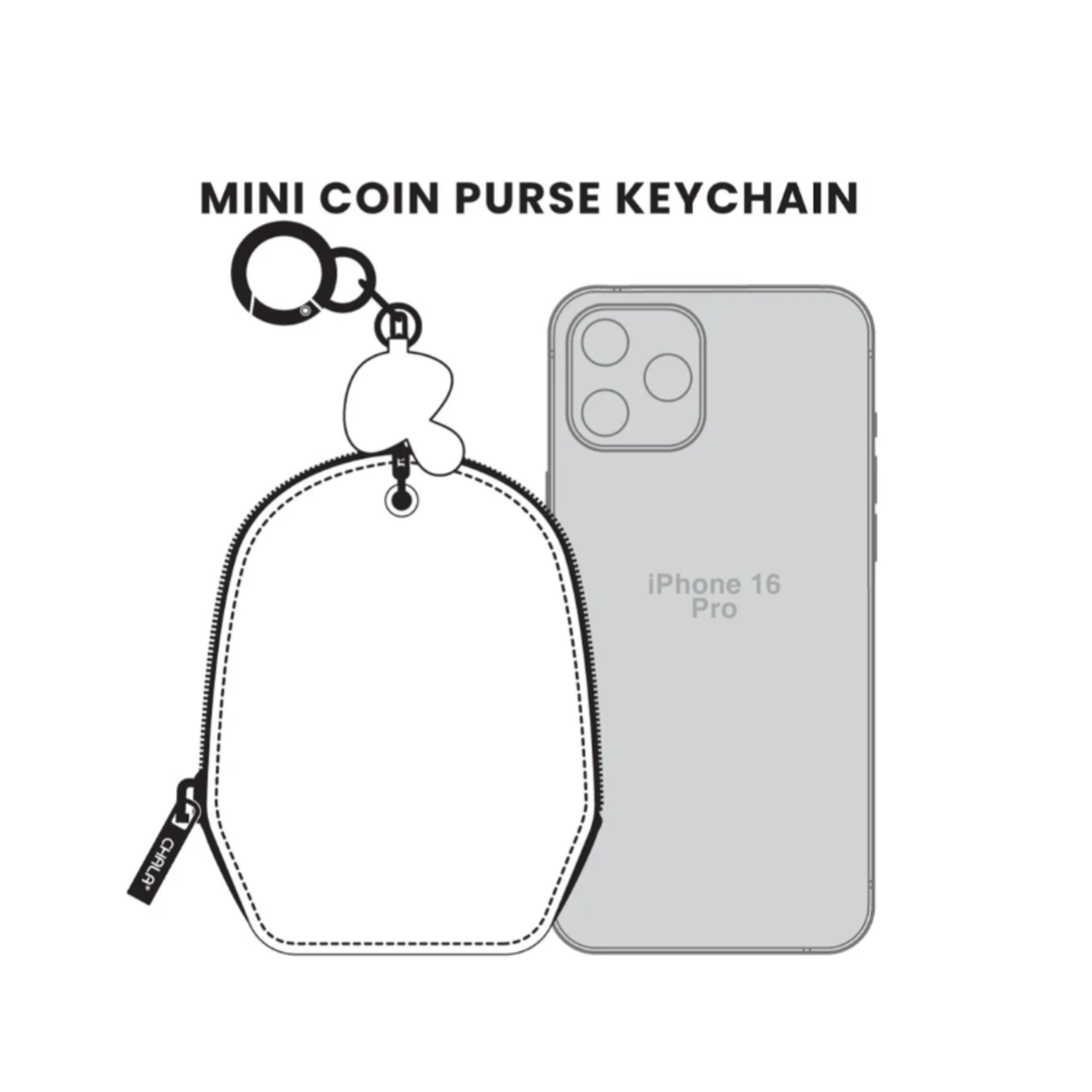 Chala Chala Mini Coin Purse Keychain Monarch Butterfly 638