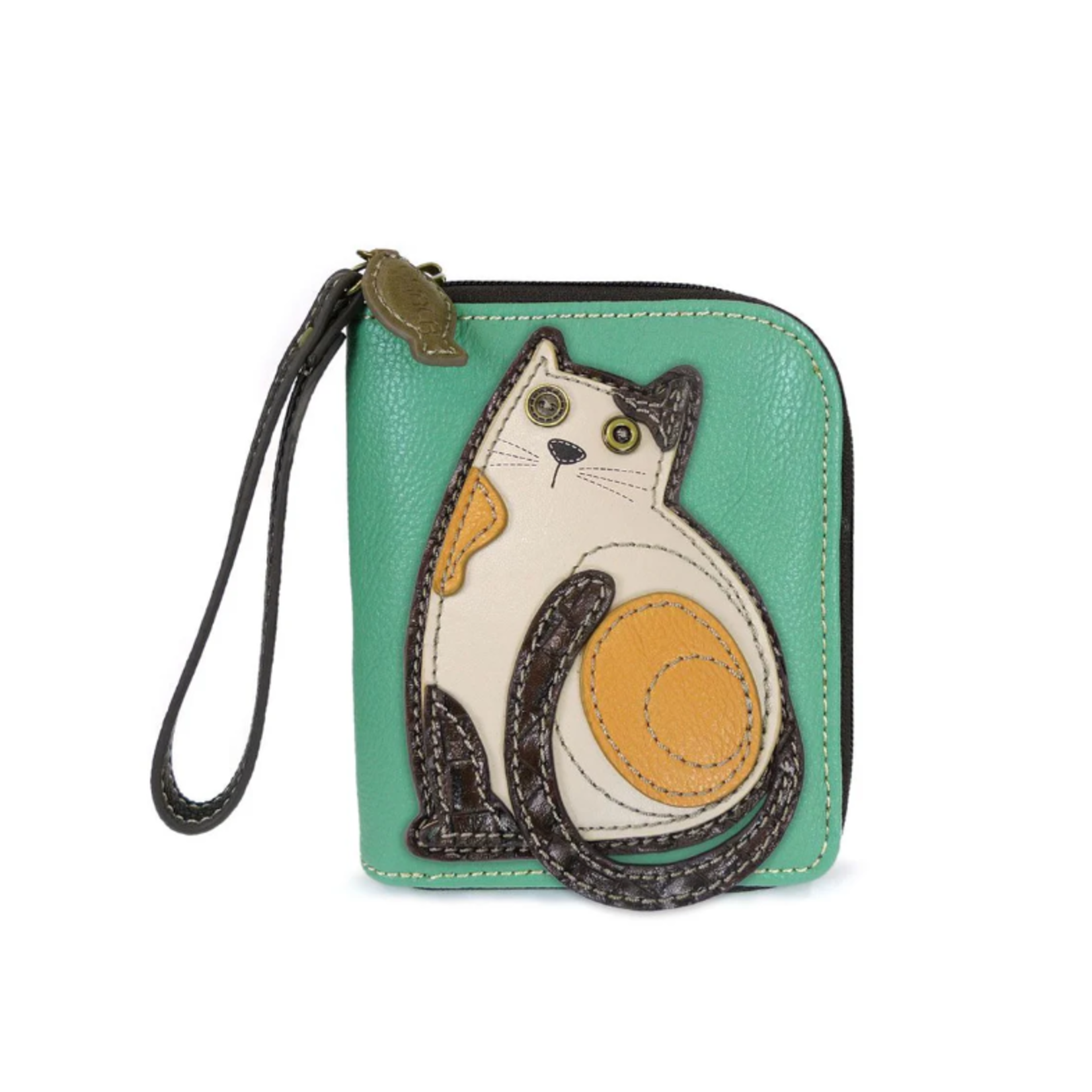 Chala Chala Zip Around Wallet Lazy Cat Teal 839