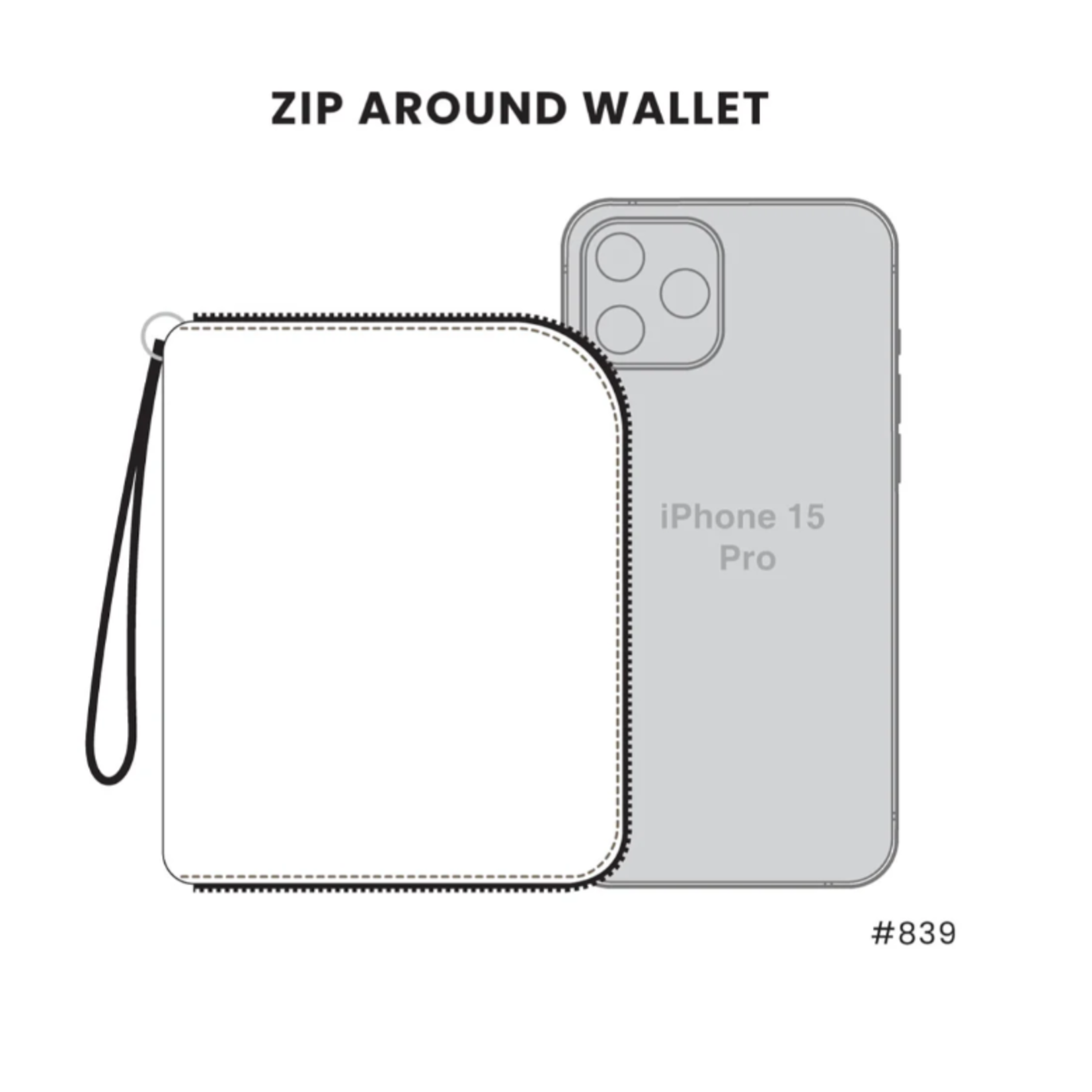 Chala Chala Zip Around Wallet Lazy Cat Teal 839