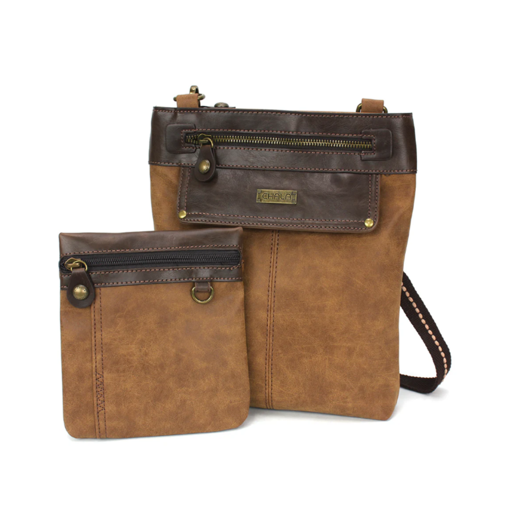 Chala Chala 916 Gemini Crossbody Brown
