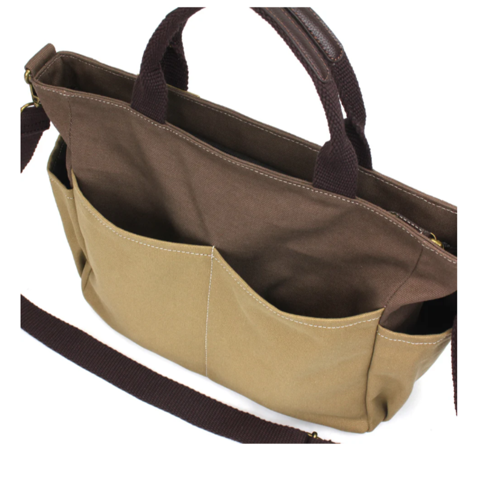 Chala Chala Multi Pocket Tote Olive 916