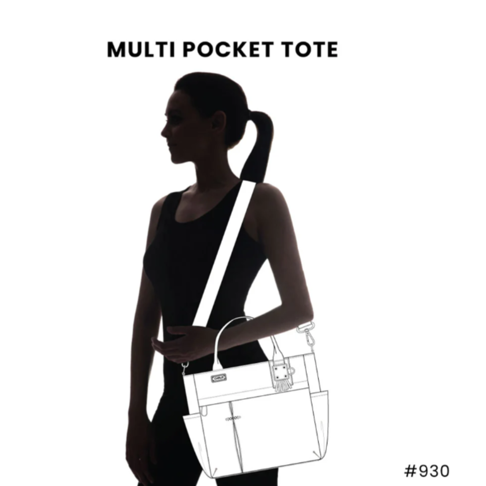 Chala Chala Multi Pocket Tote Dark Gray 930