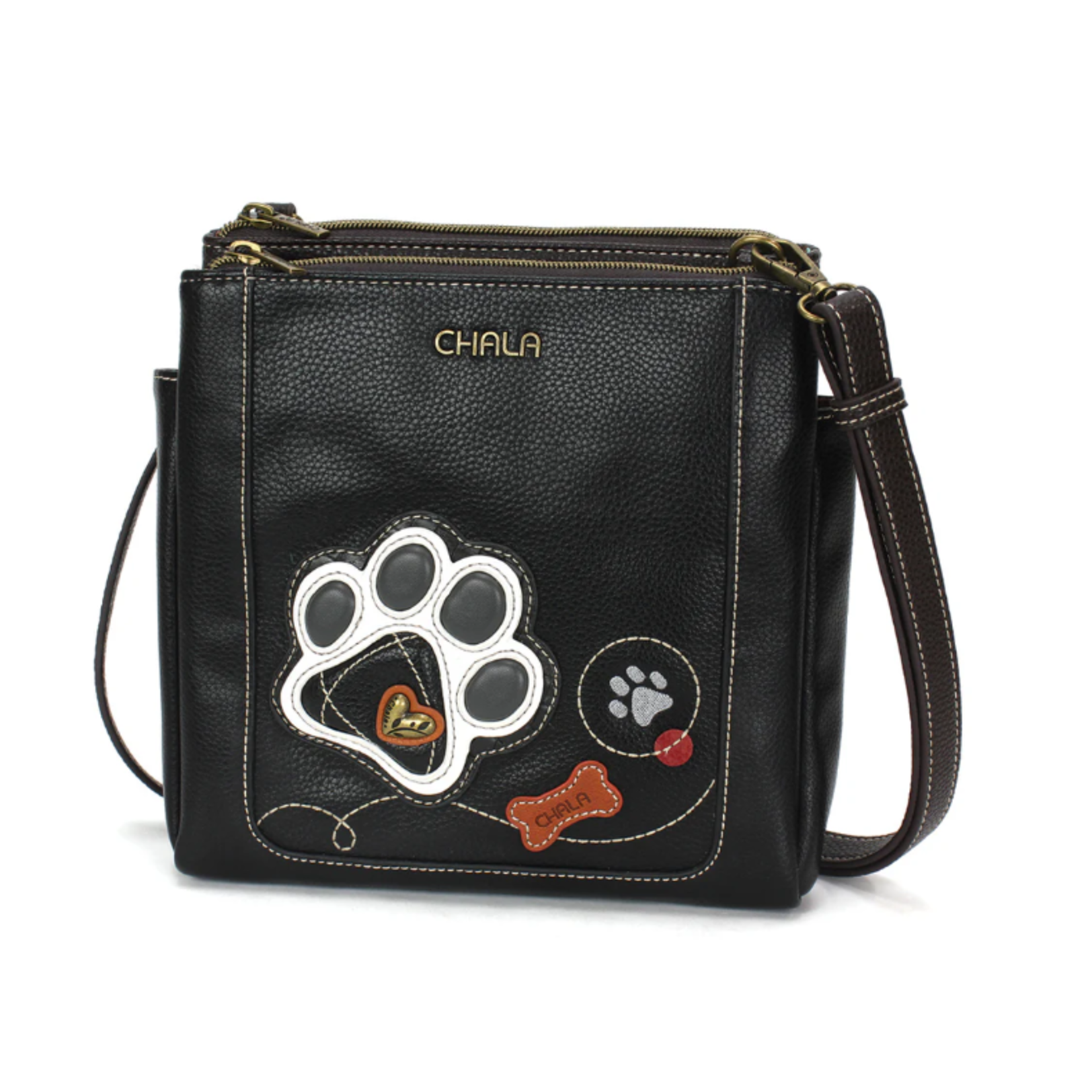 Chala Chala Merry Messenger Paw Print Black 854