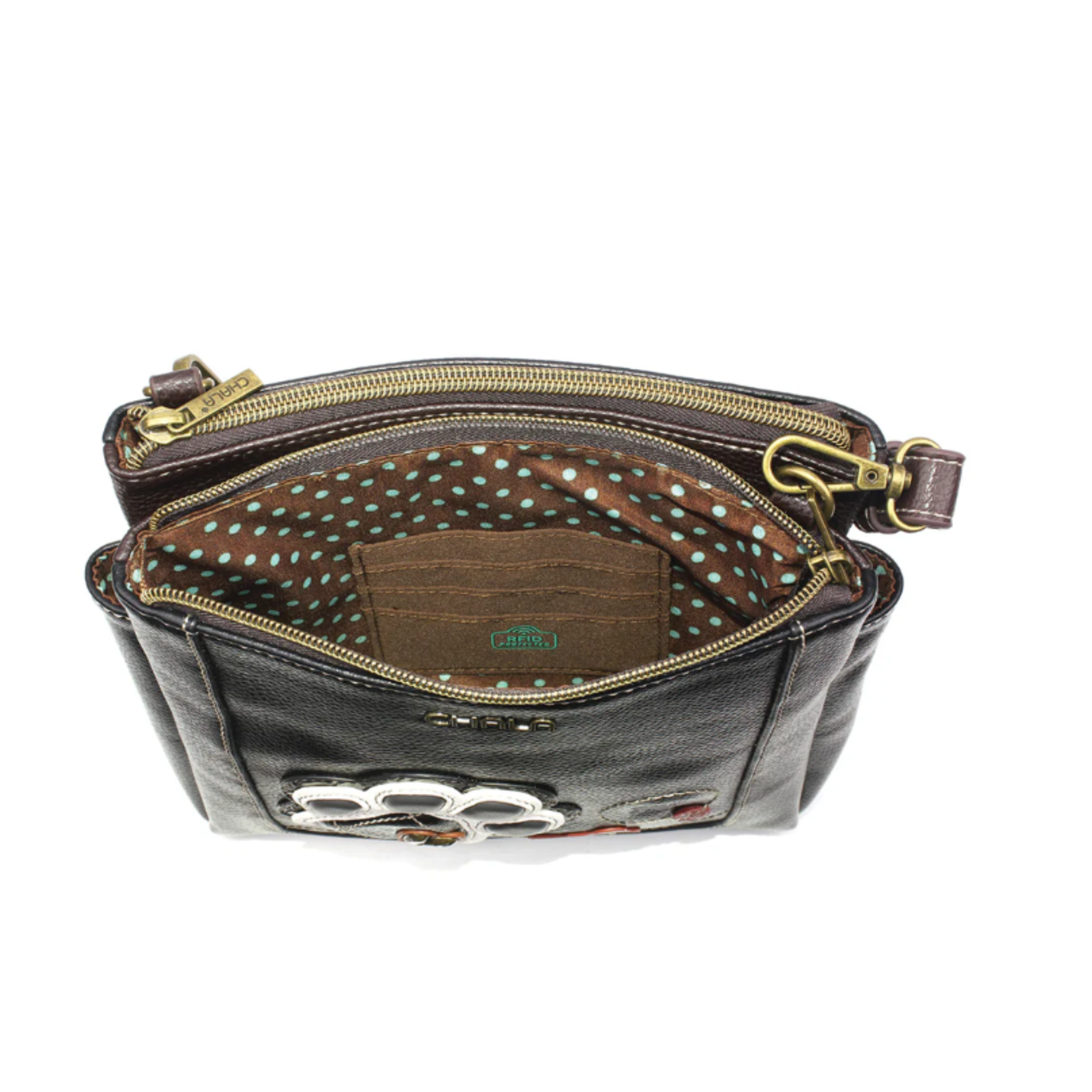 Chala Chala Merry Messenger Paw Print Black 854