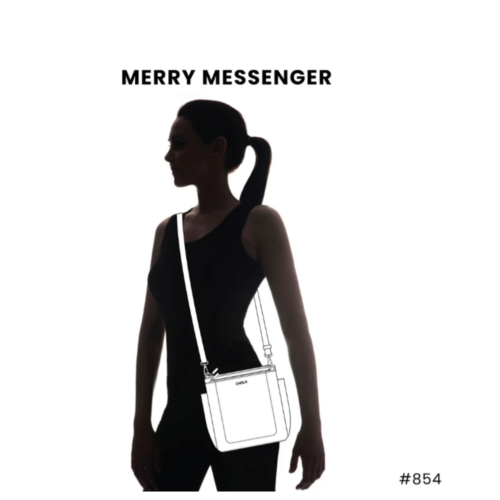 Chala Chala Merry Messenger Paw Print Black 854