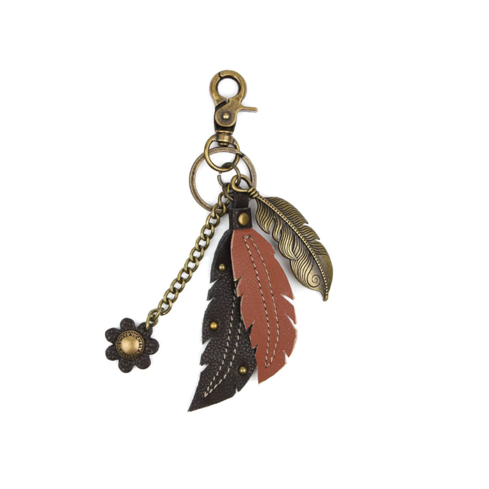 Chala Chala Metal Charming Keychain Feather 602