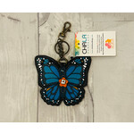 Chala Chala Key Fob/Coin Purse Blue Butterfly 806