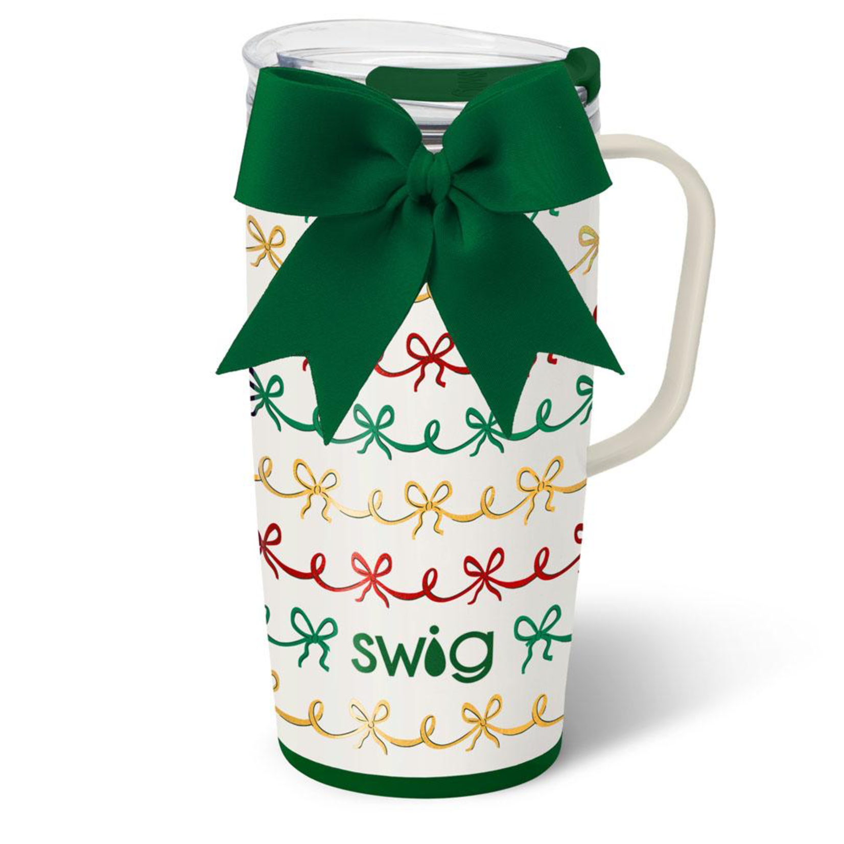 Swig Swig Christmas Bows Travel Mug 22oz