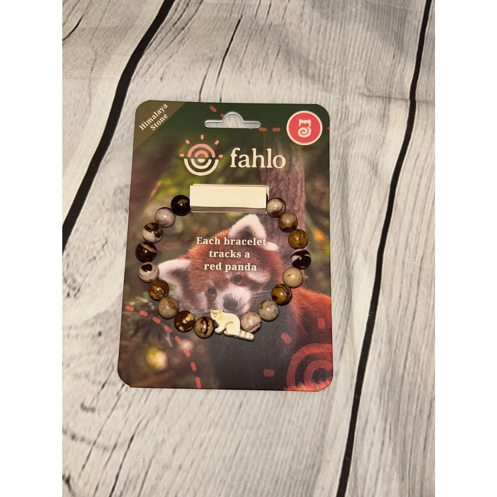Fahlo Fahlo Dash Red Panda Bracelet Himalaya Stone
