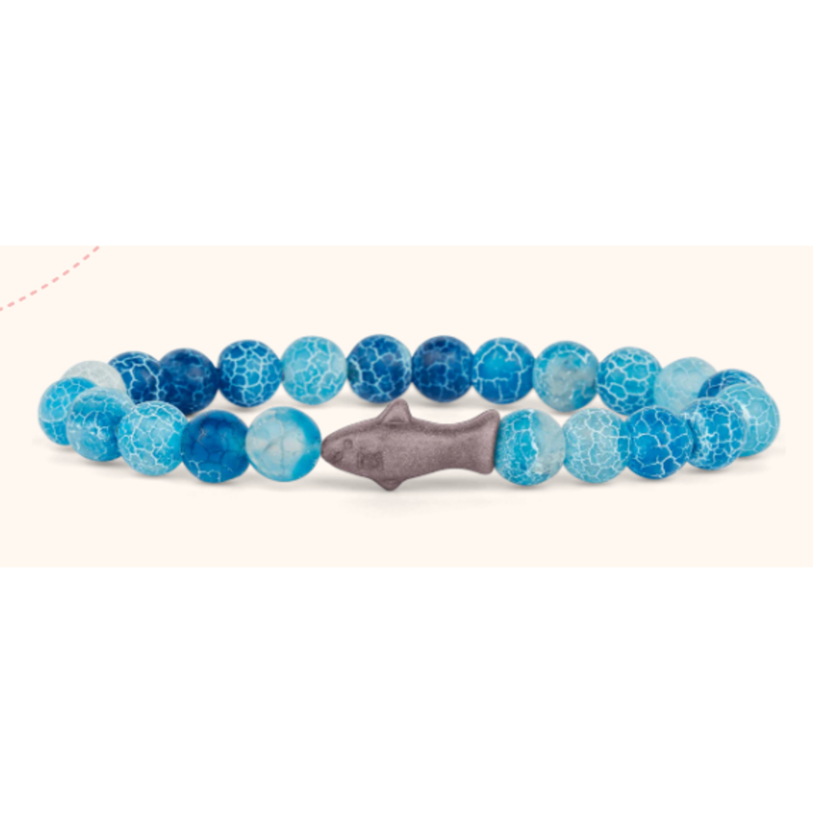 Fahlo Fahlo Voyage Shark Bracelet Aqua Blue
