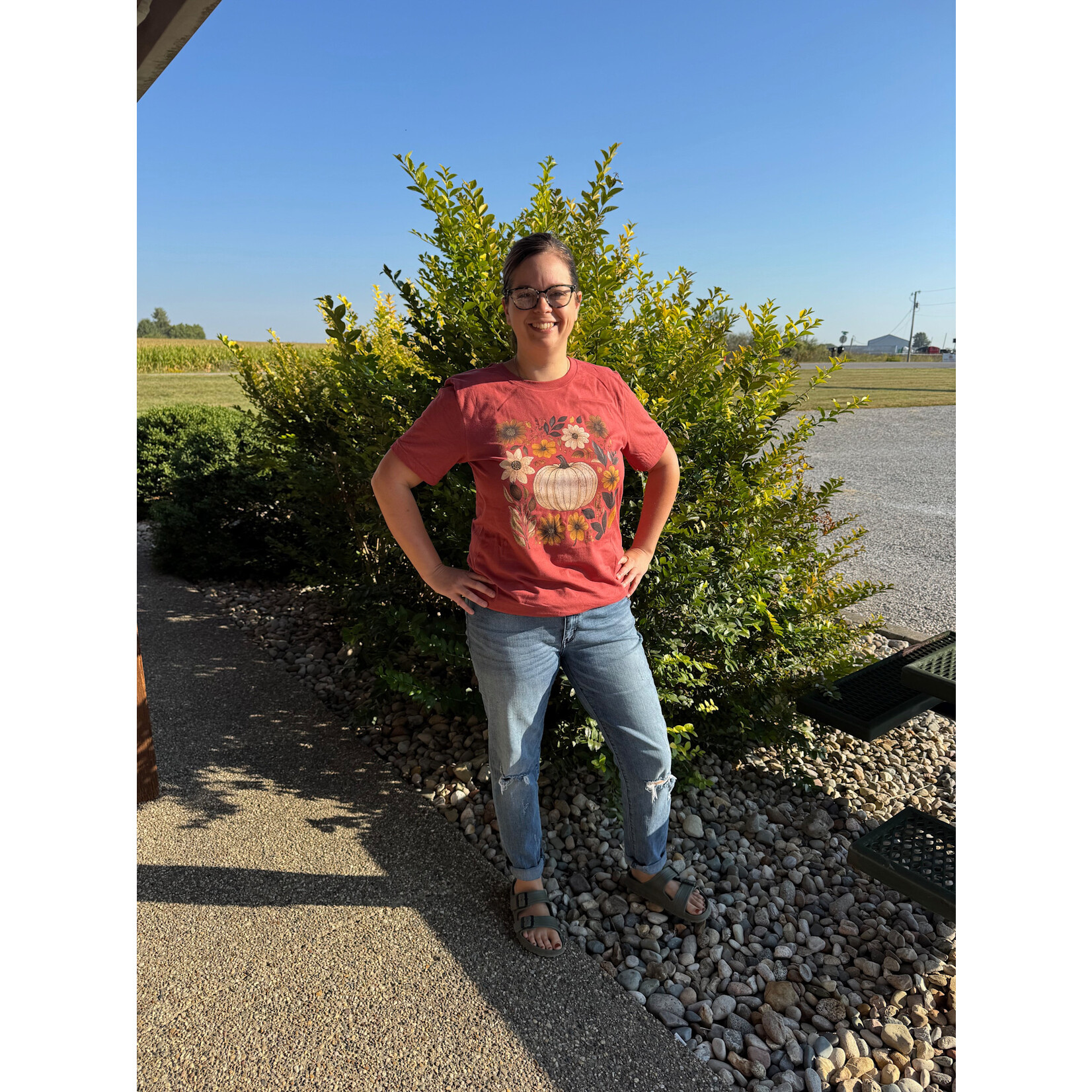 The Way Down South The Way Down South Boho Floral Fall Pumpkin Rust