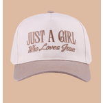 Zenana Zenana Just A Girl Who Loves Jesus Canvas Cap Ash Mocha