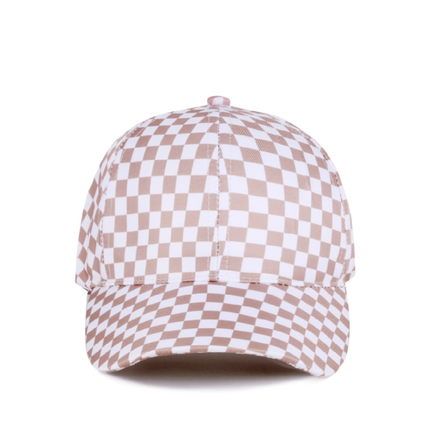 Zenana Zenana Checkered Pattern Baseball Cap Ash Mocha