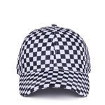 Zenana Zenana Checkered Pattern Baseball Cap Black