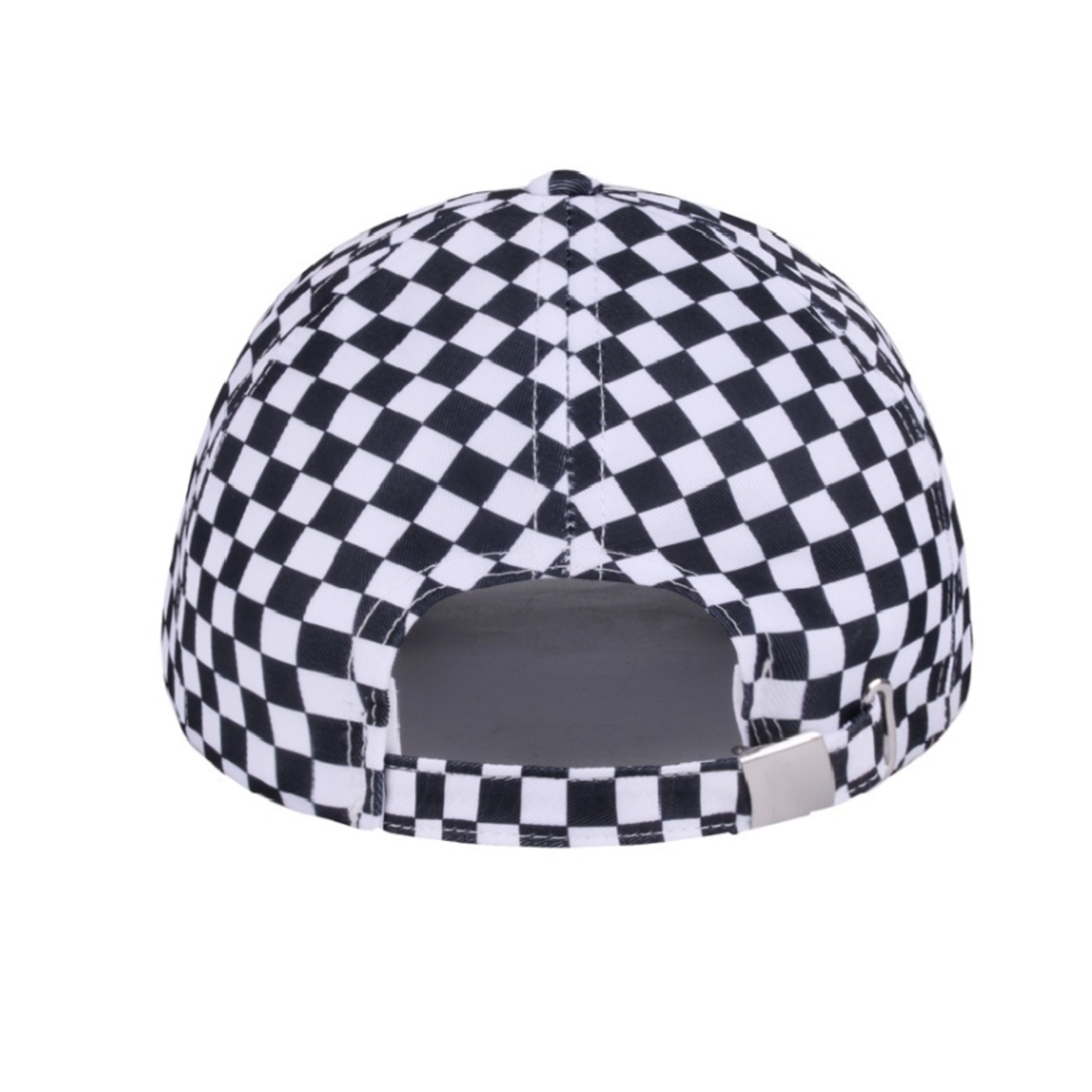 Zenana Zenana Checkered Pattern Baseball Cap Black