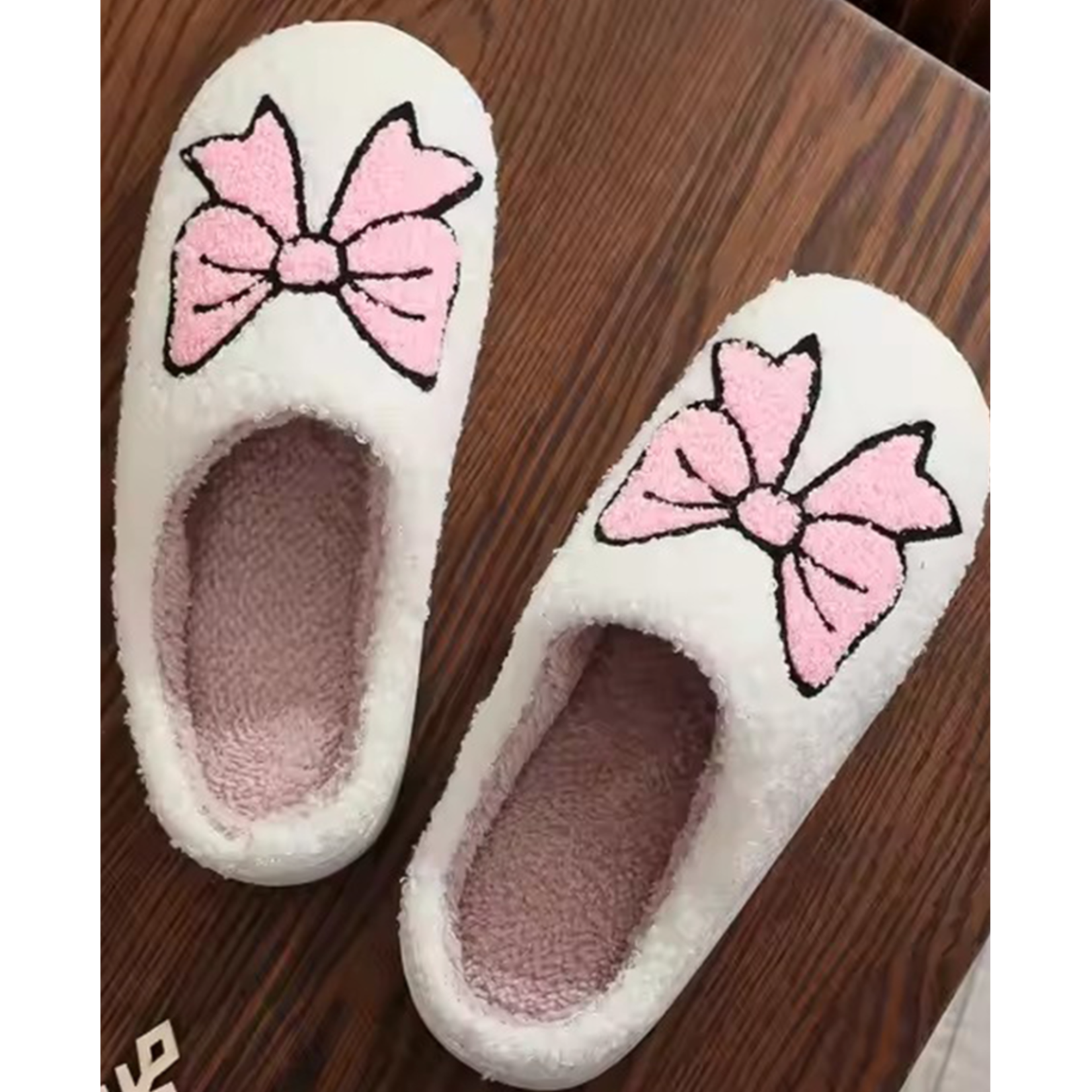 Zenana Zenana Novelty Soft Plush Cozy Slippers Bowknot