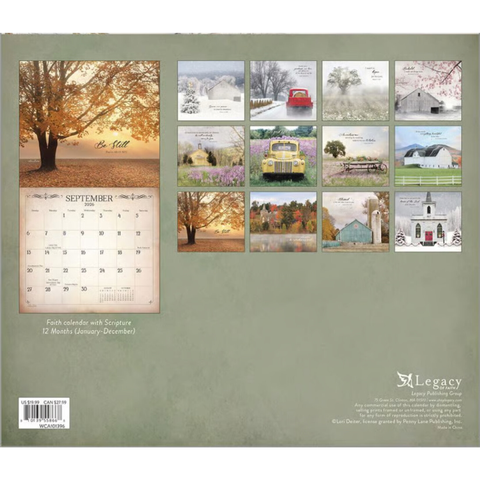 Legacy 2026 Legacy Land of Blessings Wall Calendar