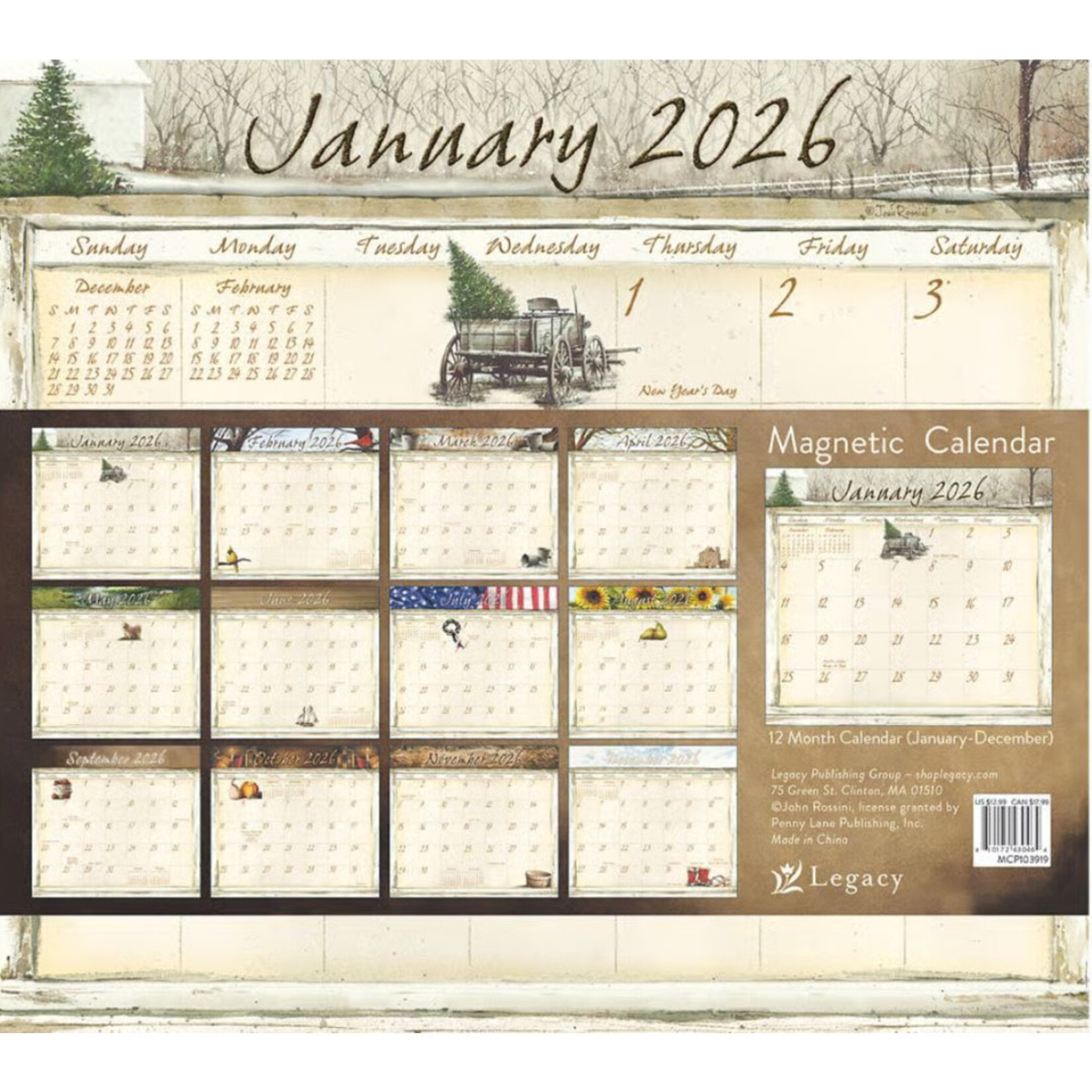 Legacy 2026 Legacy Life Itself Magnetic Calendar